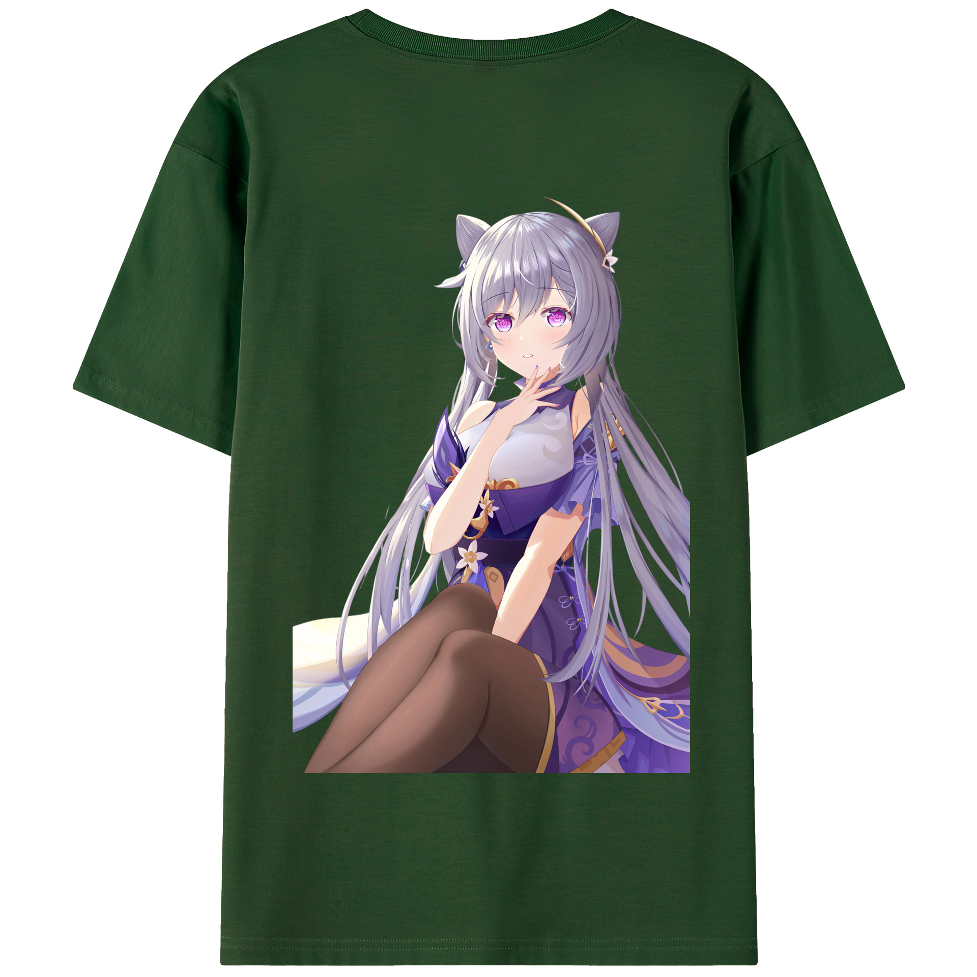 げんし神 刻晴 こくせい genshin Kokusei 綿100％半袖Tシャツ（背面プリント）